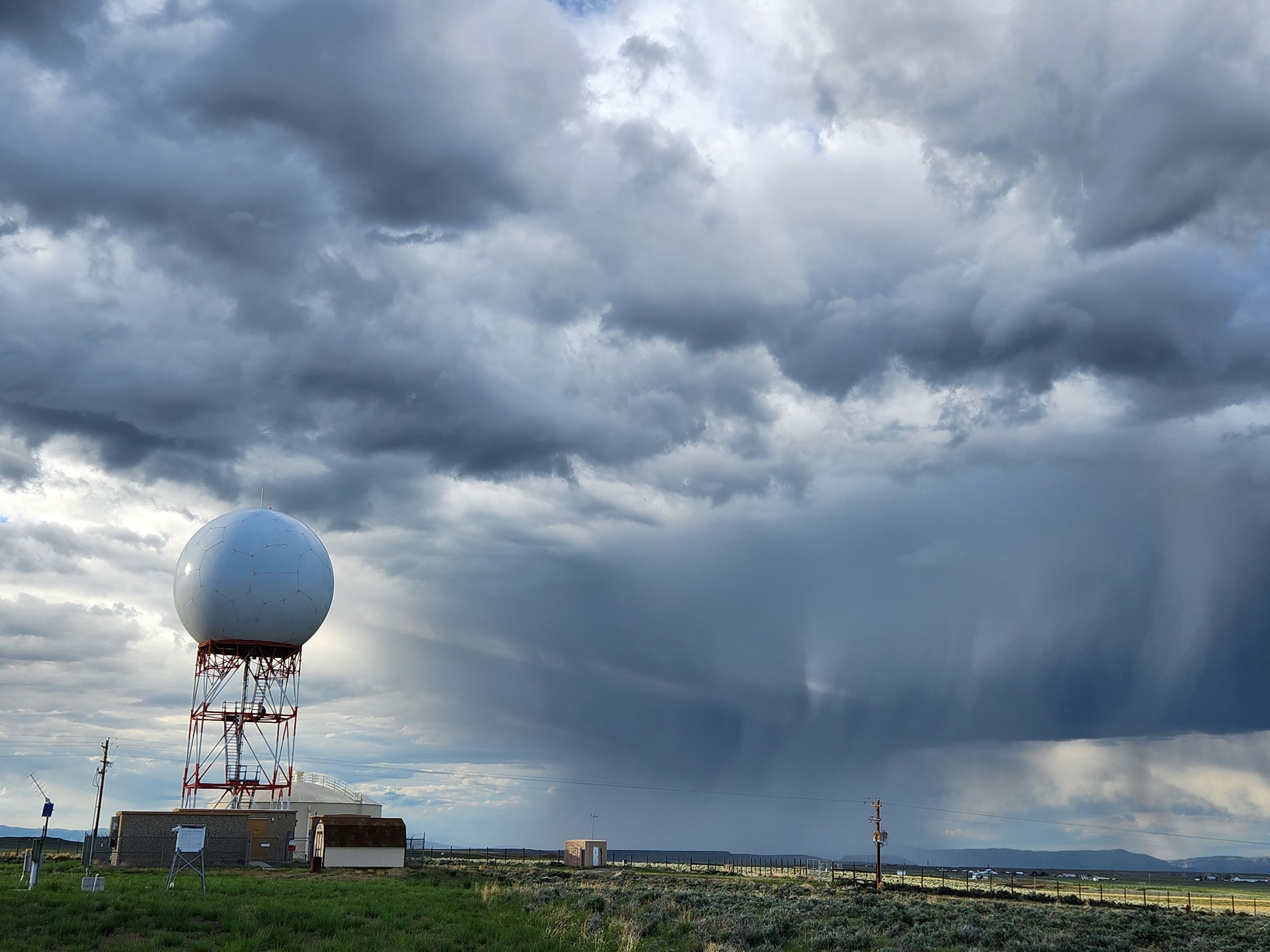 Thunderstorm near KRIW radar in Riverton, Wyoming