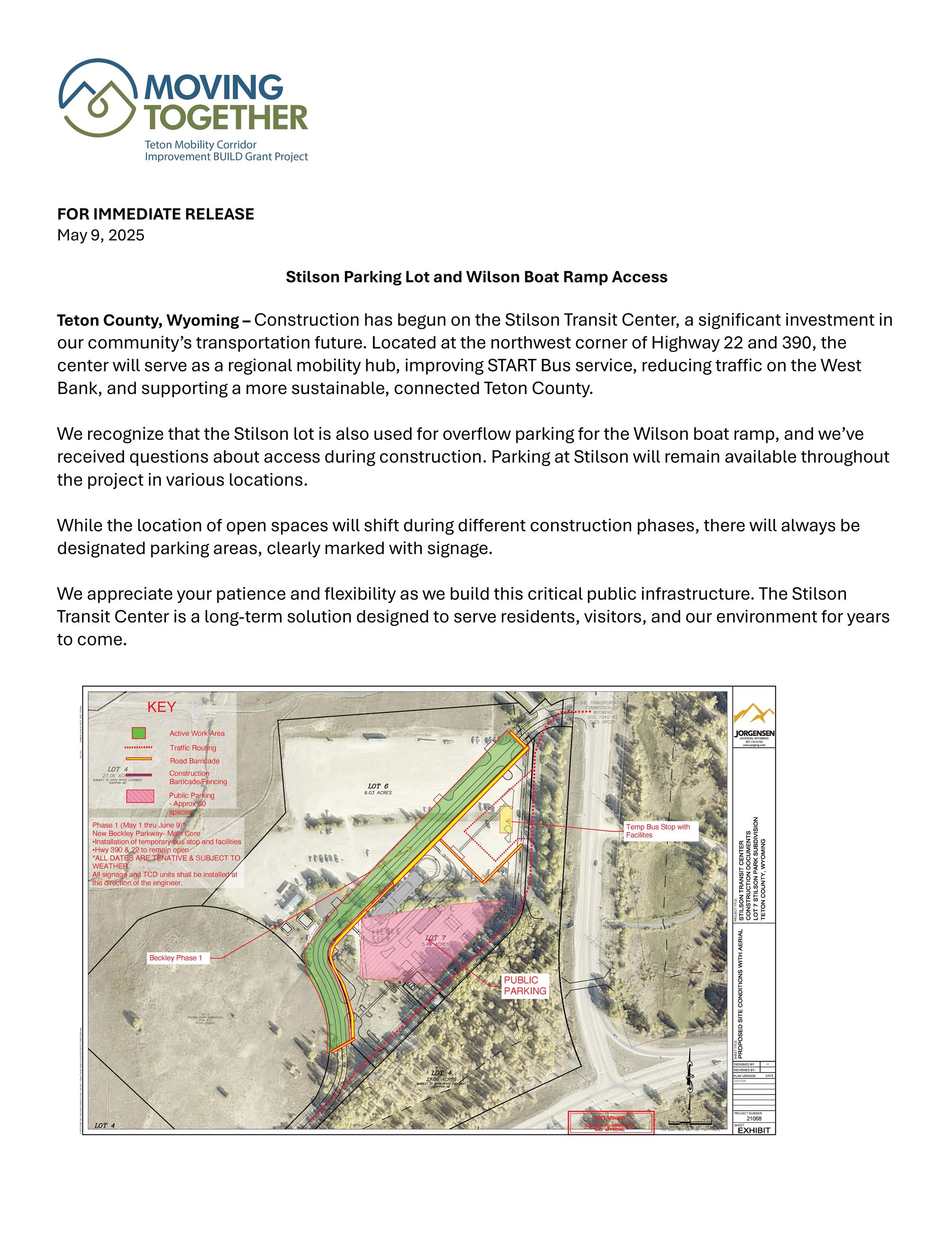 Stilson Parking Lot and Wilson Boat Ramp Access